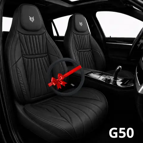 أغطية مقاعد السيارة G50 Caldo Sport باللون الأسود مع غطاء للمقود
