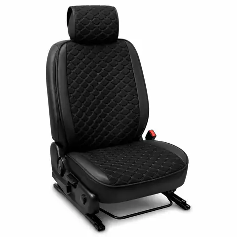 غطاء مقعد Caldo من القماش قطعة واحدة باللون الأسود – SG-12780