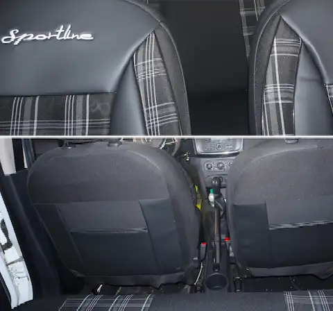 أغطية مقاعد السيارة Sportline باللون الرمادي – للمقاعد الأمامية والخلفية