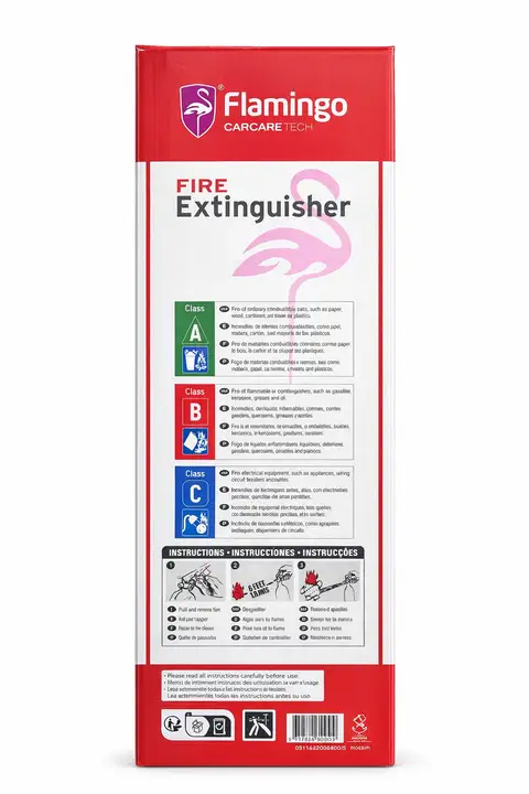 طفاية حريق Flamingo قابلة لإعادة التعبئة 4 كغ – FS-4KG