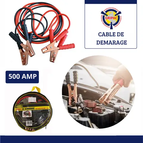 كابلات اشتراك لتشغيل البطارية 500 أمبير بطول مترين – SG-73309