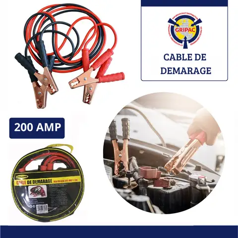 كابلات اشتراك لتشغيل بطارية السيارة 200 أمبير بطول مترين – SG-73308