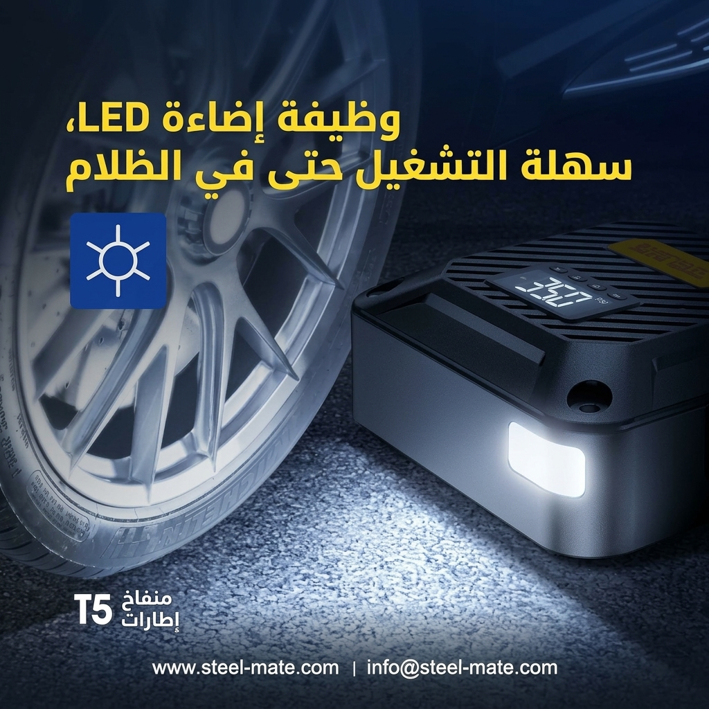 منفاخ هواء كهربائي للسيارة Steelmate T5 بجهد 12V